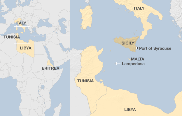 Lampedusa-Mediterranean-map